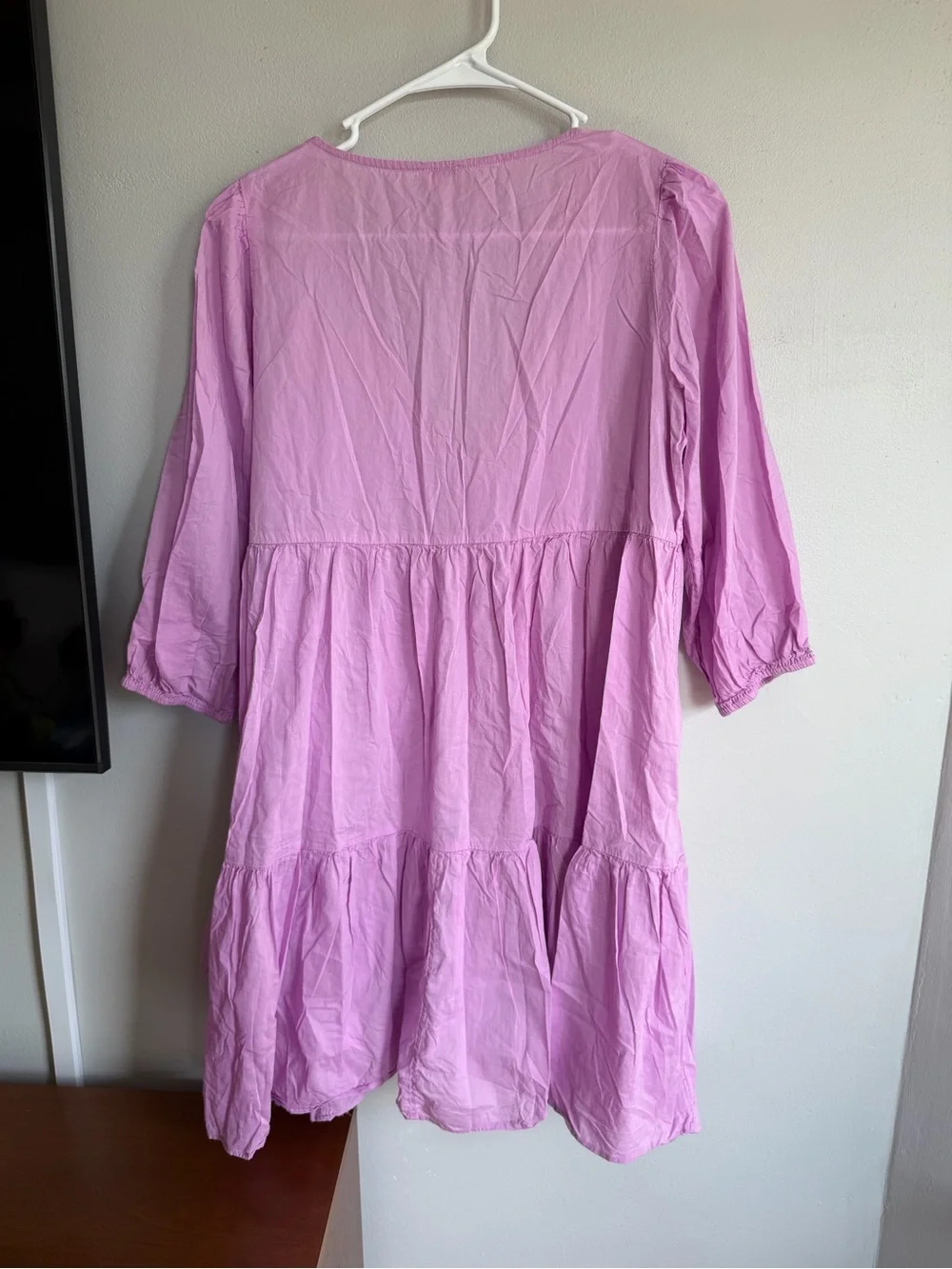 J. Crew Button Front Beach Dress Purple Pink Cotton S